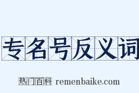 专名号反义词是什么意思的图片